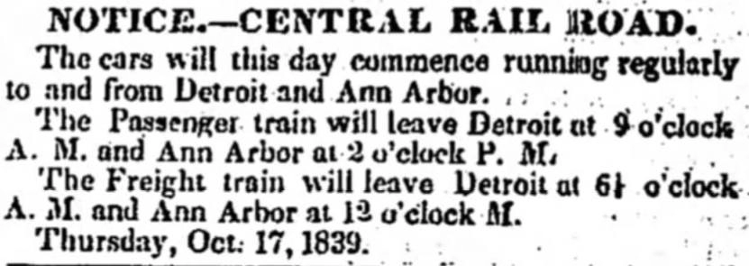Central railroad announcement